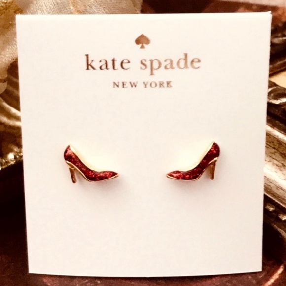 KATE SPADE • Things We Love Red Heel Shoe Earrings - Picture 5 of 5